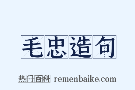 毛忠造句是什么意思的图片